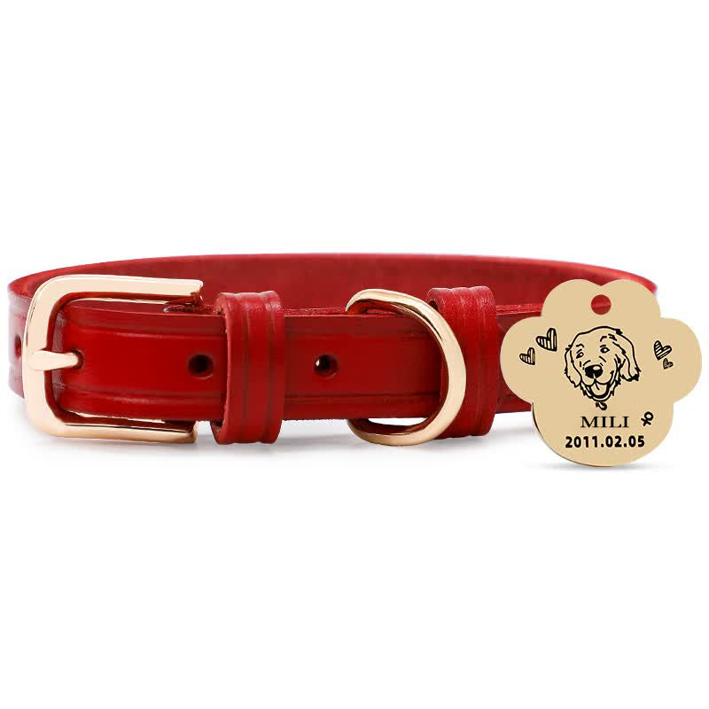 UIK Pear Blossom Wine-Red Dog Collar