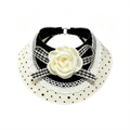 UNIKVERA Camellia Embroidery Drool Bib