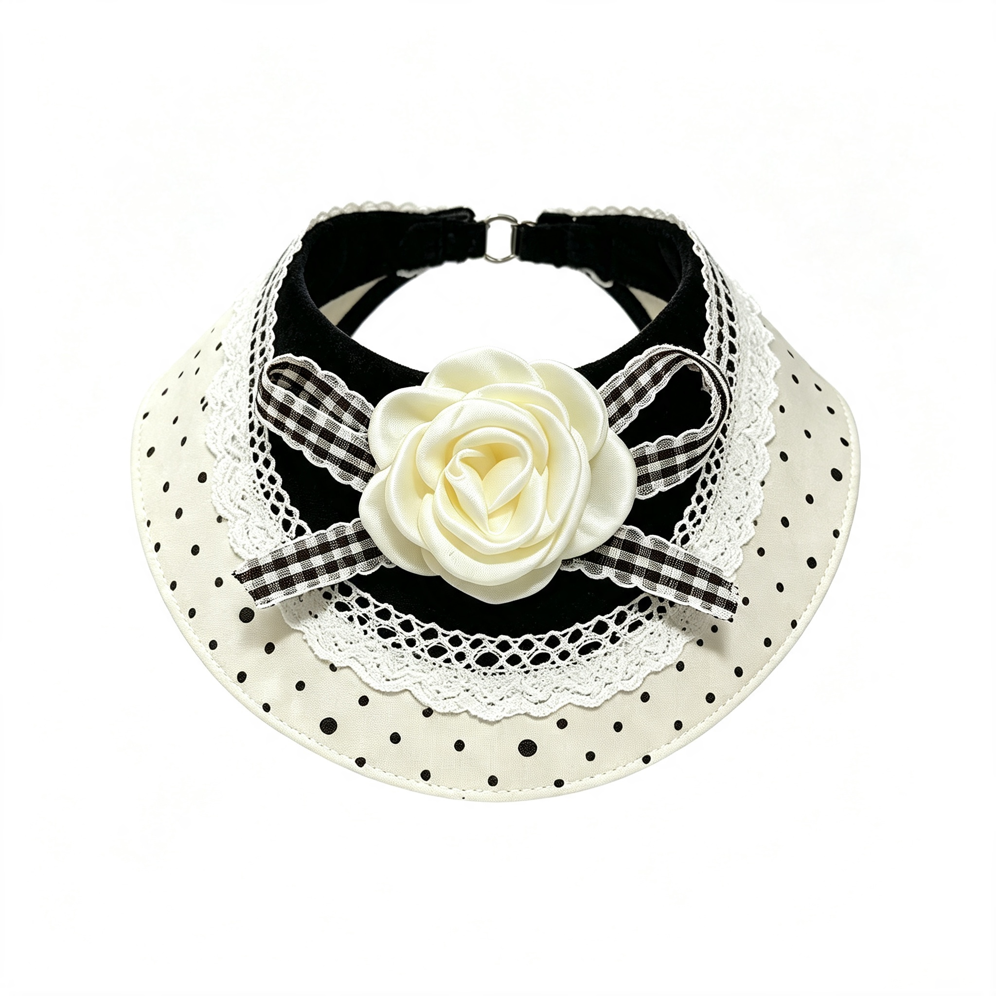 UNIKVERA Camellia Embroidery Drool Bib