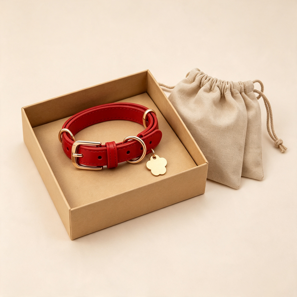 UIK Pear Blossom Wine-Red Dog Collar
