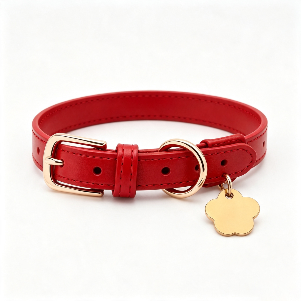 UIK Pear Blossom Wine-Red Dog Collar